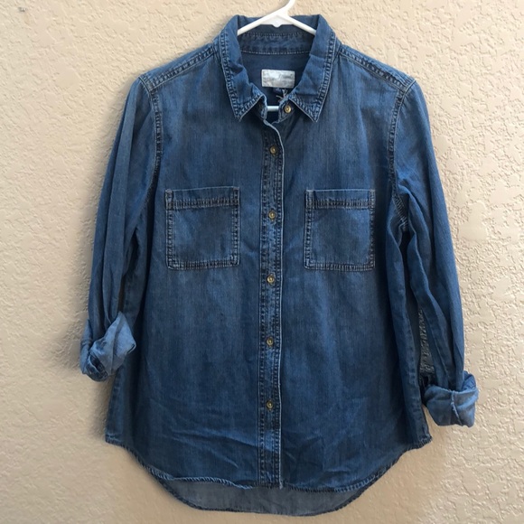 Universal Thread Tops - Denim Button Down Shirt